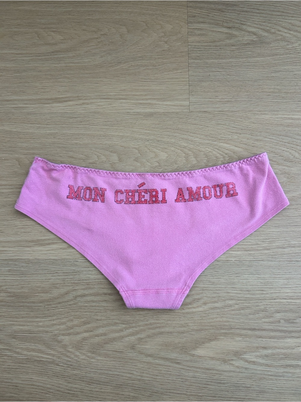 2006 Y2K Vintage PINK Victoria’s Secret Low Rise Hipster Mon Cheri Amour Panty M